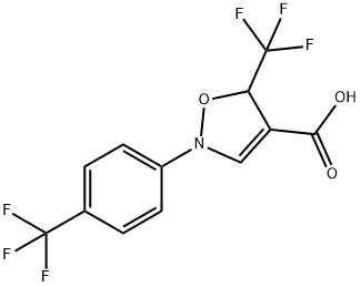 5-(trifluoromethyl)-2-(4-trifluoromethyl)phenyl-isoxazole-4-carboxylic acid structure