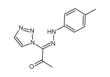 (Z)-1-[2-(p-tolyl)hydrazono]-1-(1H-1,2,3-triazol-1-yl)propanone结构式