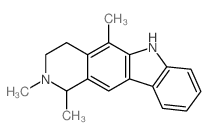 1H-Pyrido[4,3-b]carbazole,2,3,4,6-tetrahydro-1,2,5-trimethyl- Structure