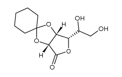 2,3-O-cyclohexylidene-D-gulonic acid γ-lactone结构式