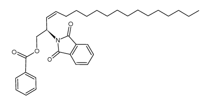 (2R)-1-benzoyloxy-2-phthalimido-3-octadecene结构式