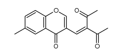 1,1-Diacetyl-2-(6-methyl-4-oxo-4H-1-benzopyran-3-yl)ethylene结构式