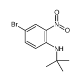 N-叔丁基-4-溴-2-硝基苯胺结构式