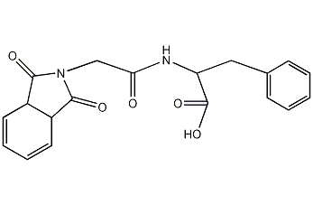 N-[(1,3-二氢-1,3-二氧-2H-异吲哚-2-基)乙酰基]-L-苯丙氨酸结构式