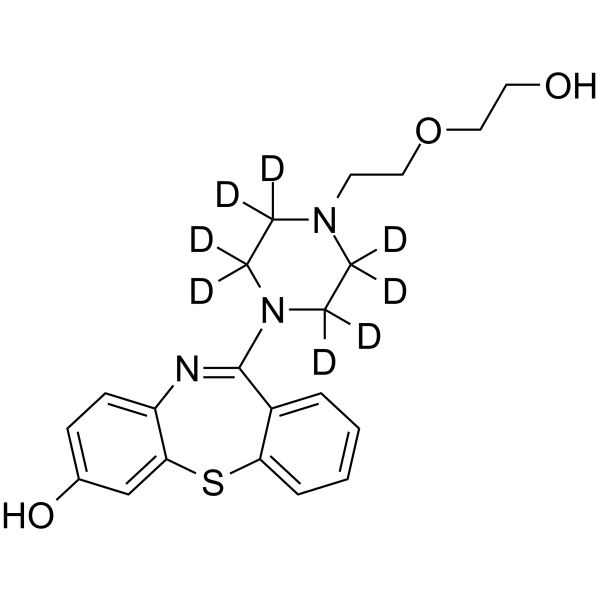 7-Hydroxy Quetiapine-d8结构式