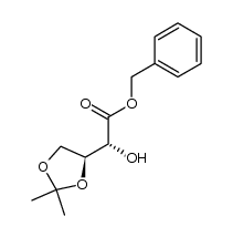 [4S-(R*,S*)]-α-Hydroxy-2,2-dimethyl-1,3-dioxolan-4-essigsaeure(phenylmethyl)ester Structure
