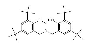 6,8-di-tert-butyl-3-(3,5-di-tert-butyl-2-hydroxybenzyl)-2H-3,4-dihydrobenz[e]-1,3-oxazine结构式