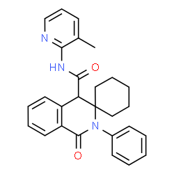 N-(3-methylpyridin-2-yl)-1'-oxo-2'-phenyl-1',4'-dihydro-2'H-spiro[cyclohexane-1,3'-isoquinoline]-4'-carboxamide结构式