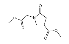 1-(carbomethoxymethyl)-3-carbomethoxypyrrolidin-5-one结构式