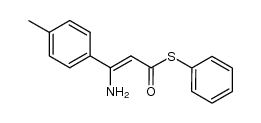 (Z)-S-phenyl 3-amino-3-(4-methylphenyl)prop-2-enethioate结构式