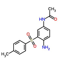 3-(4-甲苯磺酰基)-4-氨基乙酰苯胺结构式