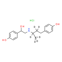 盐酸莱克多巴胺-d6结构式