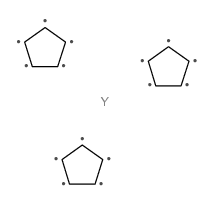 tris(cyclopentadienyl)yttrium Structure