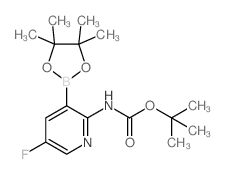 Boc-2-Amino-5-fluoropyridine-3-boronic acid pinacol ester Structure
