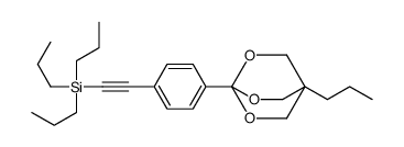 tripropyl-[2-[4-(1-propyl-3,5,8-trioxabicyclo[2.2.2]octan-4-yl)phenyl]ethynyl]silane Structure