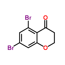 5,7-Dibromo-2,3-dihydro-4H-chromen-4-one结构式