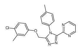 2-[5-[(4-chloro-3-methylphenoxy)methyl]-4-(4-methylphenyl)-1,2,4-triazol-3-yl]pyrimidine Structure