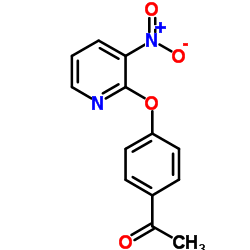 1-{4-[(3-Nitro-2-pyridinyl)oxy]phenyl}ethanone Structure