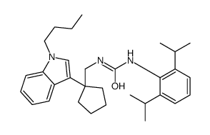 1-[[1-(1-butylindol-3-yl)cyclopentyl]methyl]-3-[2,6-di(propan-2-yl)phenyl]urea Structure