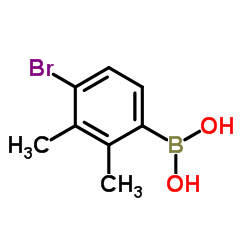 4-Bromo-2,3-dimethylphenylboronic acid结构式