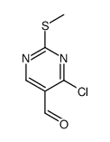 4-氯-2-(甲基硫代)嘧啶-5-甲醛结构式