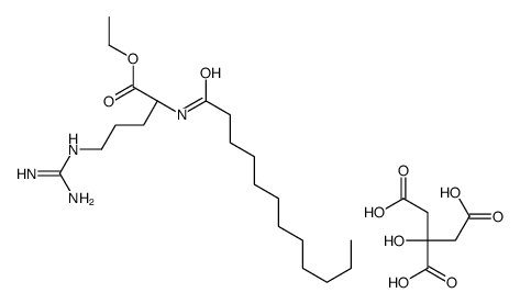 ethyl (2S)-5-(diaminomethylideneamino)-2-(dodecanoylamino)pentanoate,2-hydroxypropane-1,2,3-tricarboxylic acid Structure