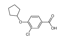 3 -chloro-4-cyclopentyloxybenzoic acid Structure