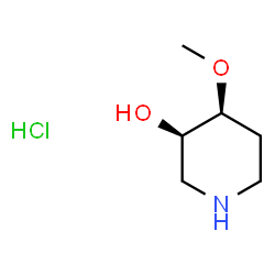 顺式4-甲氧基哌啶-3-醇盐酸盐结构式