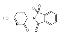 3-[(2,3-Dihydro-3-oxo-1,2-benzisothiazole 1,1-dioxide)-2-yl]-2,6-piperidinedione Structure