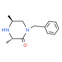 (3S,5S)-1-苄基-3,5-二甲基哌嗪-2-酮结构式