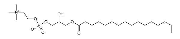 2-Hydroxy-3-(palmitoyloxy)propyl 2-(trimethylammonio)ethyl phosph ate Structure