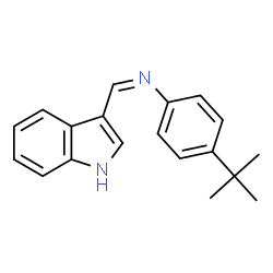 (4-tert-Butyl-phenyl)-[1-(1H-indol-3-yl)-meth-(Z)-ylidene]-amine Structure