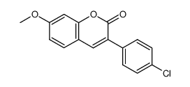 3-(4-chlorophenyl)-7-methoxy-2H-chromen-2-one Structure