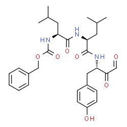 Z-Leu-Leu-Tyr-α-keto aldehyde结构式