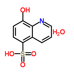 8-羟基喹啉-5-磺酸,水合物结构式