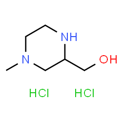(4-甲基哌嗪-2-基)甲醇二盐酸盐结构式