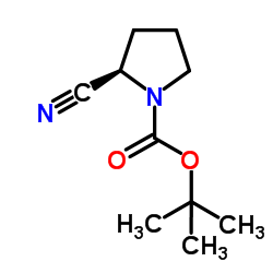 (R)-(+)-1-Boc-2-吡咯烷甲腈结构式