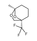 (1R,5S)-1-methyl-5-(trifluoromethyl)-7,8-dioxabicyclo[3.2.1]octane结构式
