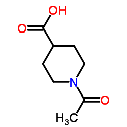 1-乙酰基-4-哌啶甲酸结构式