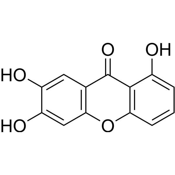 1,6,7-三羟基氧杂蒽酮结构式