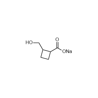 2-(羟甲基)环丁烷甲酸钠结构式