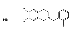 2-[(2-fluorophenyl)methyl]-6,7-dimethoxy-1,2,3,4-tetrahydroisoquinolin-2-ium,bromide Structure