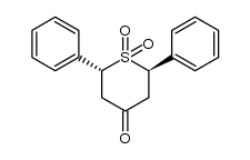 trans-2,3,5,6-Tetrahydro-2,6-diphenylthiopyran-4-one 1,1-dioxide Structure