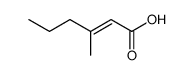 (E)-3-Methyl-2-hexenoic acid Structure