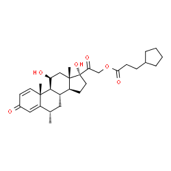 11beta,17,21-trihydroxy-6alpha-methylpregna-1,4-diene-3,20-dione 21-(3-cyclopentylpropionate) Structure