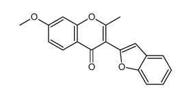 3-(1-benzofuran-2-yl)-7-methoxy-2-methylchromen-4-one结构式