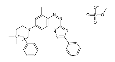 benzyl[2-[ethyl[3-methyl-4-[(3-phenyl-1,2,4-thiadiazol-5-yl)azo]phenyl]amino]ethyl]dimethylammonium methyl sulphate Structure
