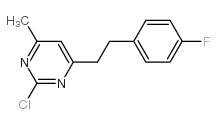 2-氯-4-[2-(4-氟苯基)乙基]-6-甲基嘧啶结构式