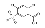 2,4-dichloro-5-(chlorosulphonyl)benzoic acid Structure