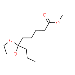 2-Propyl-1,3-dioxolane-2-pentanoic acid ethyl ester结构式